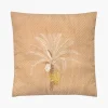 Palm Tree Embroidered Cushion Cover