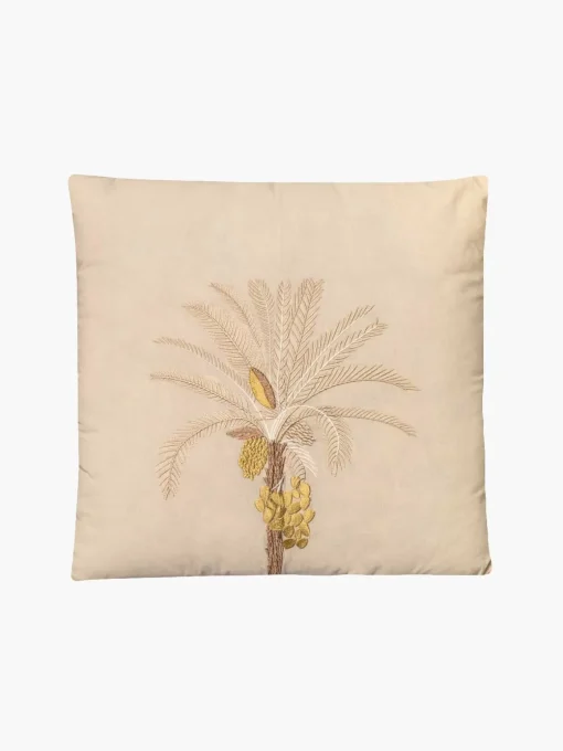 Palm Tree Embroidered Cushion Cover