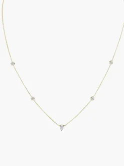 Pear Shaped Diamond Bezel Chain