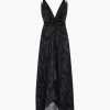 Sabina Silk Jacquard Midi Dress
