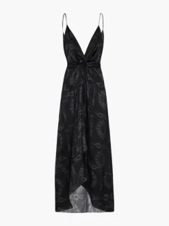 Sabina Silk Jacquard Midi Dress