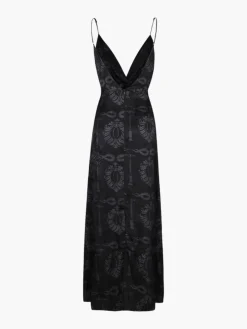 Sabina Silk Jacquard Midi Dress