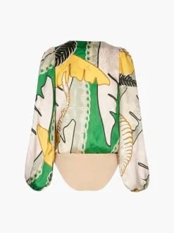 Sambale Silk Jacquard Bodysuit