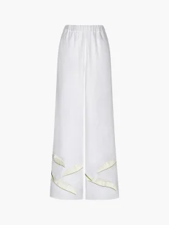 San Benito Embroidered Linen Pants