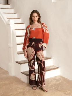 San Cipriano Crepe Chine Pants