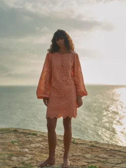 San Marco Eyelet Mini Dress