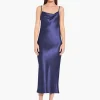 Satin Drape Front Camisole Dress