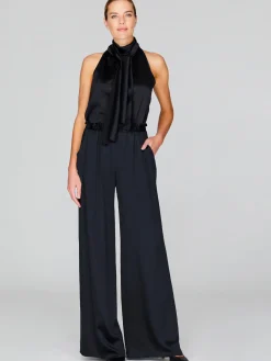 Satin Pajama Pant With Elastic Waist