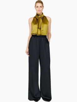 Satin Tie Neck Top