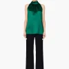 Satin Tie Neck Top