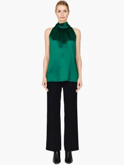 Satin Tie Neck Top
