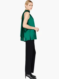 Satin Tie Neck Top