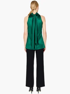 Satin Tie Neck Top