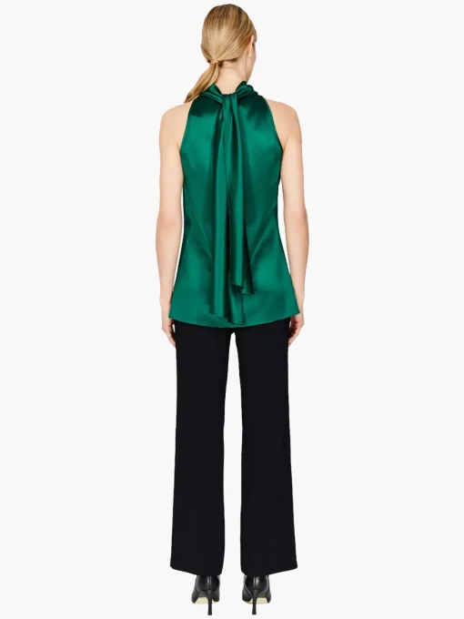 Satin Tie Neck Top