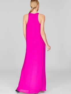 Silk Georgette Long Trapeze Gown