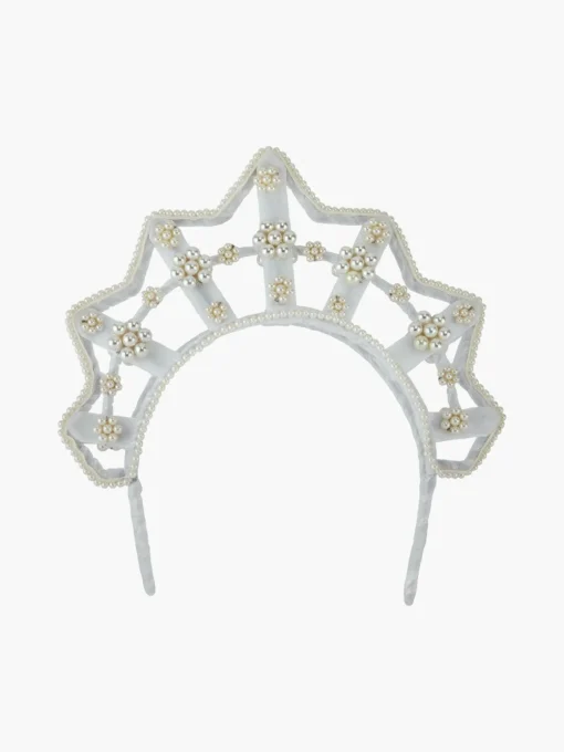 Star Shaped Pearl Velvet Headpiece
