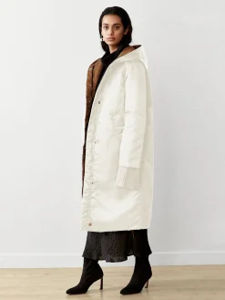 Sustainable Reversible Satin Down Coat