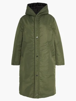 Sustainable Reversible Satin Down Coat