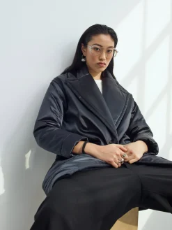 Sustainable Satin Down Coat