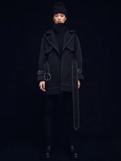 Sustainable Water Resistant Short Trench Coat