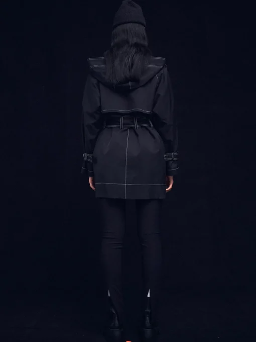 Sustainable Water Resistant Short Trench Coat