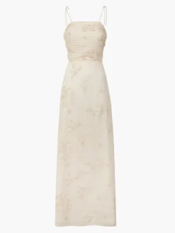 Tejada Pleated Cotton Midi Dress