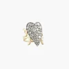 Ten Table Diamond Heart Ring