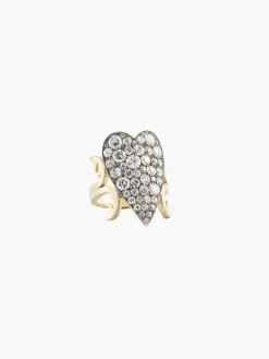 Ten Table Diamond Heart Ring