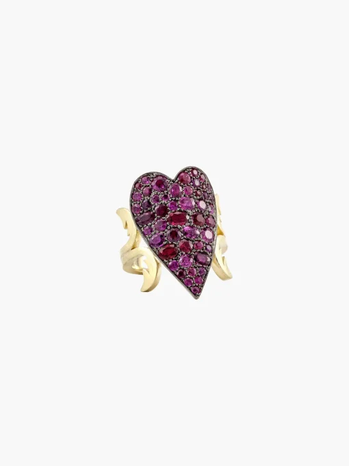 Ten Table Ruby Heart Ring