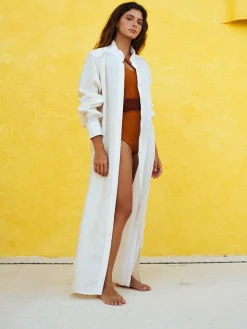 Thalia Linen Shirt Maxi Dress