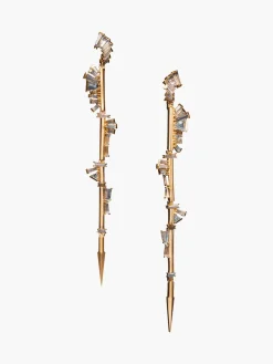 Twisted Ruffle Spike Earrings