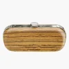 Zebra Wood Clutch
