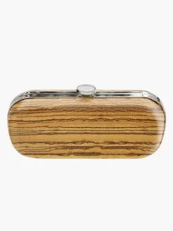 Zebra Wood Clutch