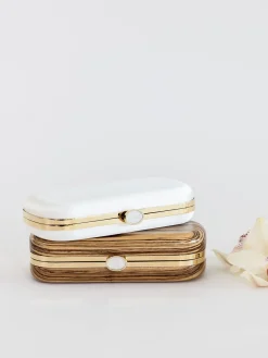 Zebra Wood Clutch