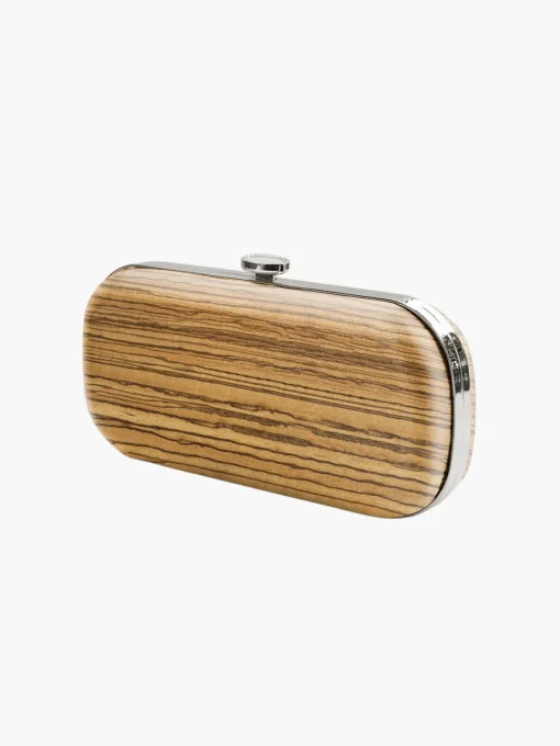 Zebra Wood Clutch