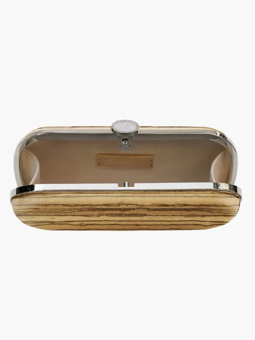 Zebra Wood Clutch