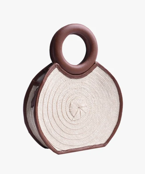 Zenu Handbag in Leather and Cana Flecha