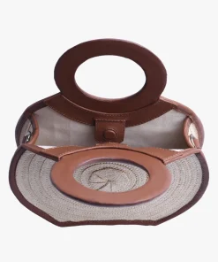 Zenu Handbag in Leather and Cana Flecha