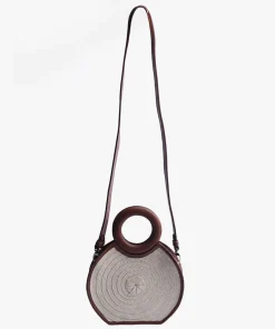 Zenu Handbag in Leather and Cana Flecha