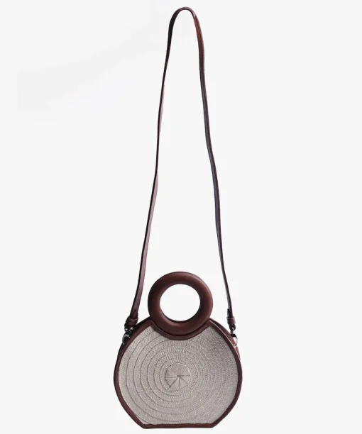 Zenu Handbag in Leather and Cana Flecha