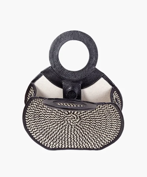 Zenu Handbag in Leather and Cana Flecha
