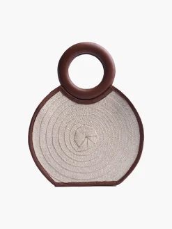 Zenu Handbag in Leather and Cana Flecha