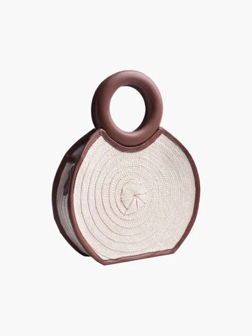 Zenu Handbag in Leather and Cana Flecha