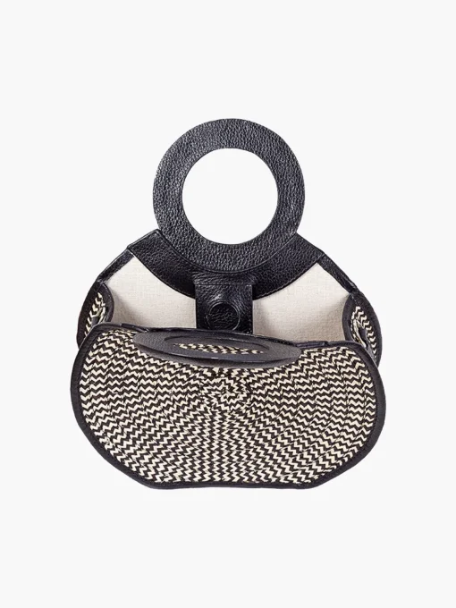 Zenu Handbag in Leather and Cana Flecha