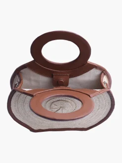 Zenu Handbag in Leather and Cana Flecha