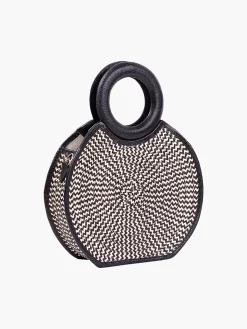 Zenu Handbag in Leather and Cana Flecha