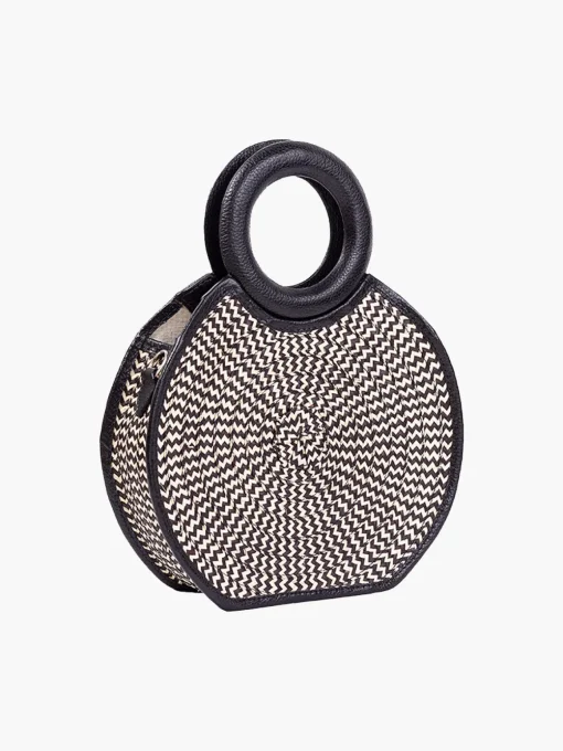 Zenu Handbag in Leather and Cana Flecha