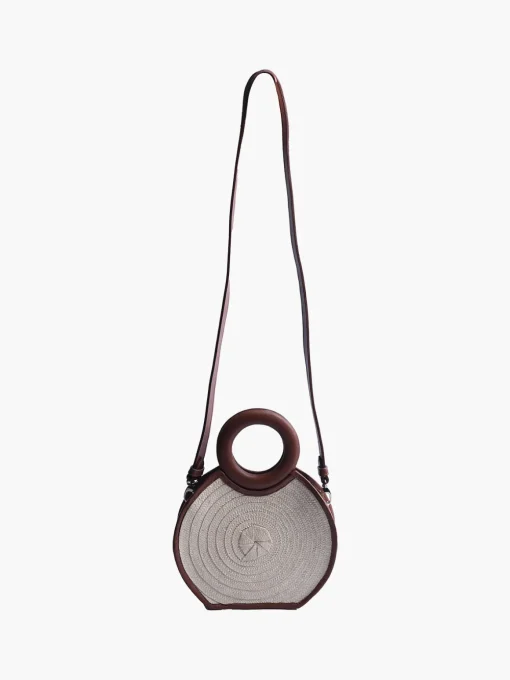Zenu Handbag in Leather and Cana Flecha