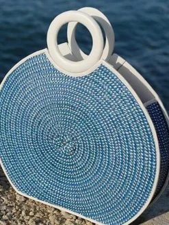 Zenu Large Handbag in Leather and Cana Flecha