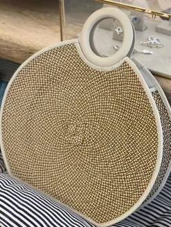 Zenu Large Handbag in Leather and Cana Flecha